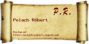 Pelach Róbert névjegykártya