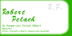 robert pelach business card